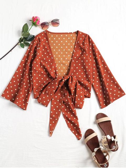 Blusa De Tirantes A Lunares Dot Pattern