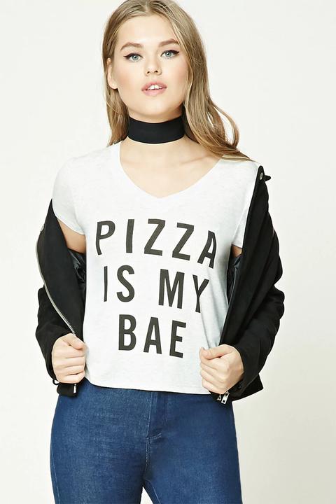 Women's Pizza Is My Bae Graphic Tee Shirt