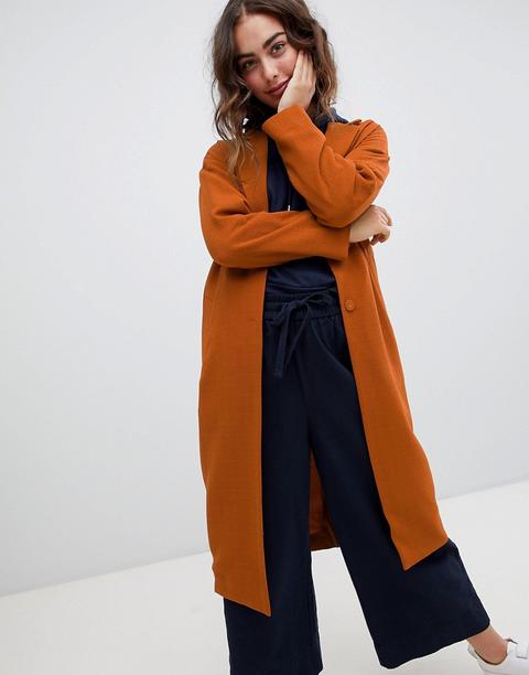 Monki - Cappotto Sartoriale Leggero - Marrone