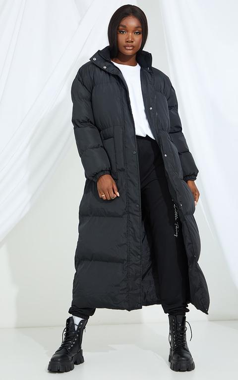 Tall Black Maxi Puffer Coat