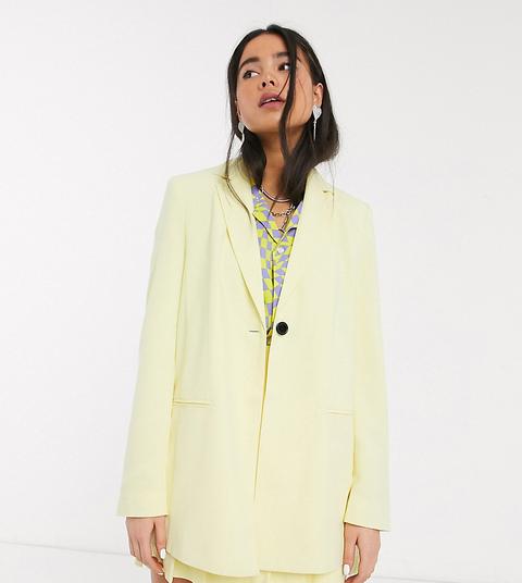 Collusion Longline Blazer In Yellow