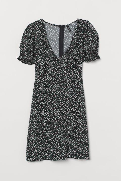 Vestido Estampado - Negro