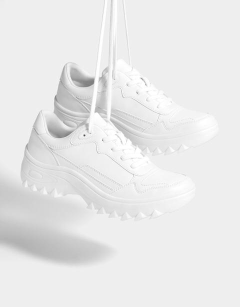 deportivas plataforma blancas