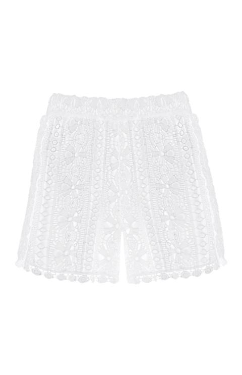 Short Blanc En Dentelle