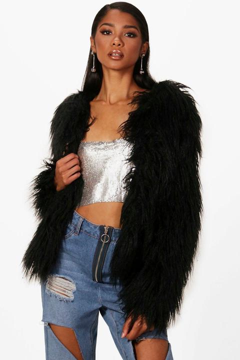 Shaggy Faux Fur Coat