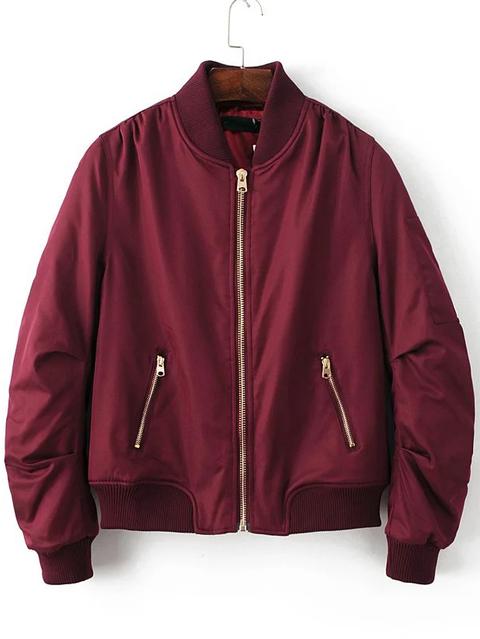 Cazadora Bomber Guateada - Burdeos