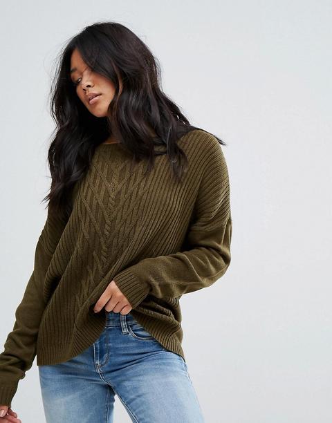 Jdy - Maglione Lavorato - Verde