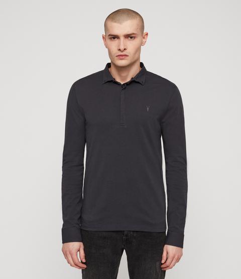 all saints grail long sleeve polo