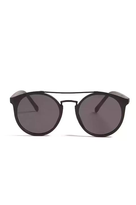 Men Matte Round Sunglasses