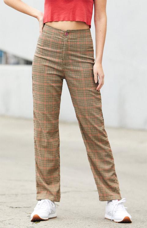 Pacsun plaid hot sale pants womens