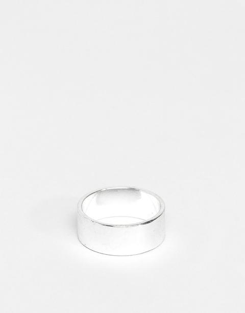 Anillo De Banda En Tono Plateado Para El Meñique De Asos Design