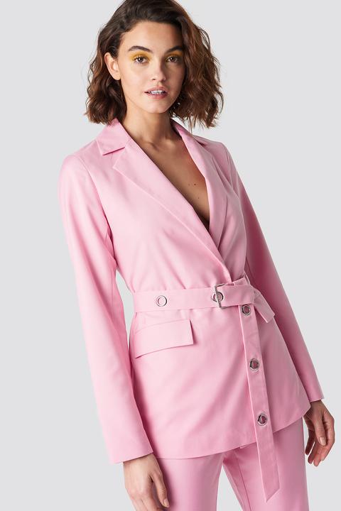 Belted Blazer Rosa