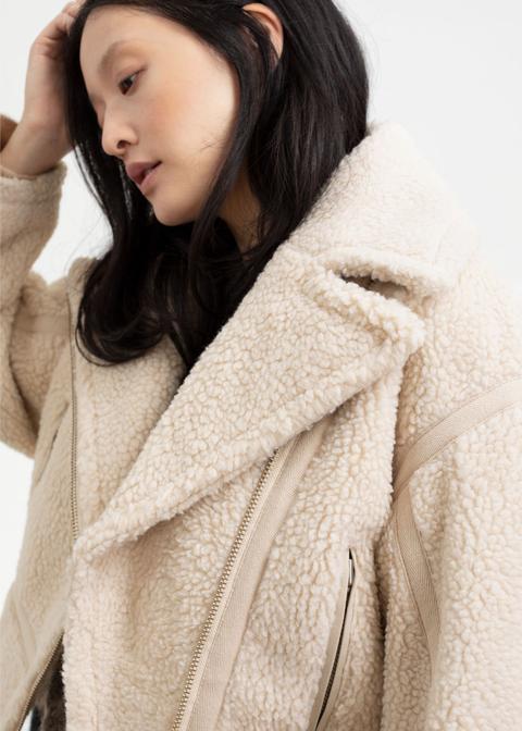 Other stories store faux shearling coat