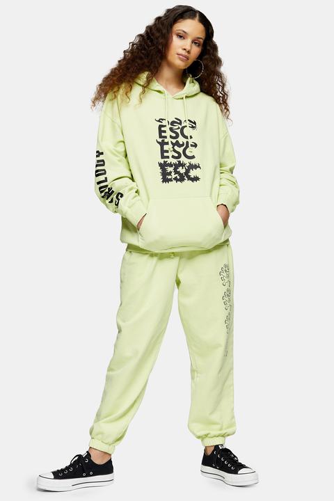 Womens Escapology Lime Green Joggers - Lime, Lime