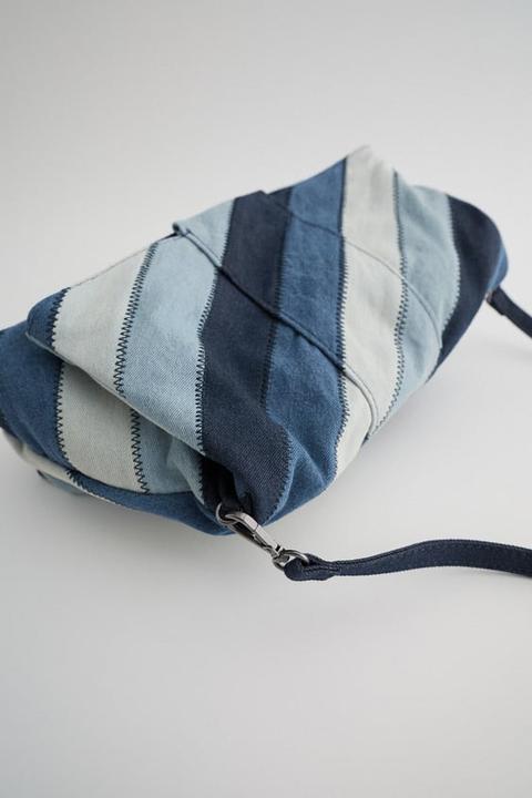 Zara denim best sale patchwork bag