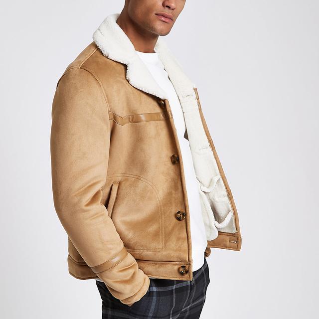 river island sheepskin jacket