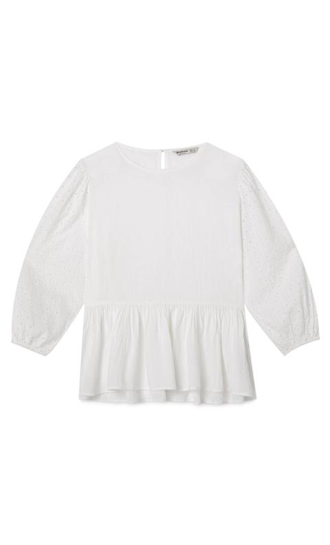 Camisa Manga Larga Bordado Suizo