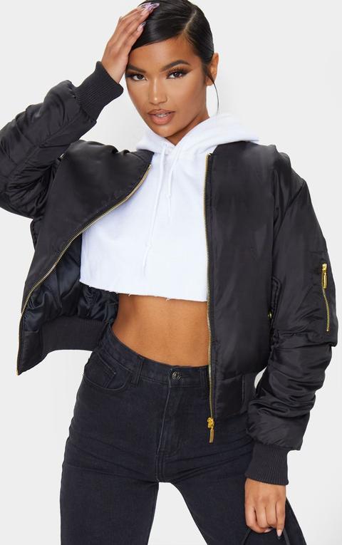 Alexus Black Bomber Jacket