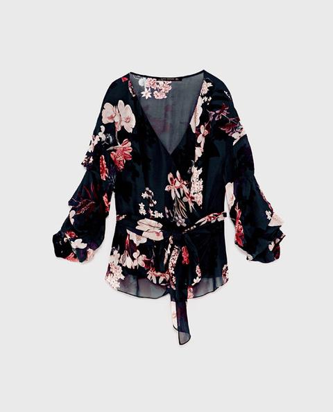 Blusa Cruzada Estampado Floral