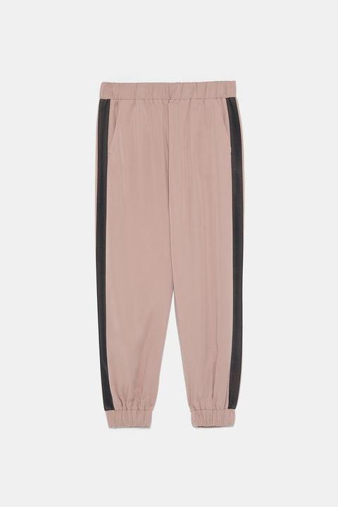 Pantaloni Jogger Con Striscia Laterale