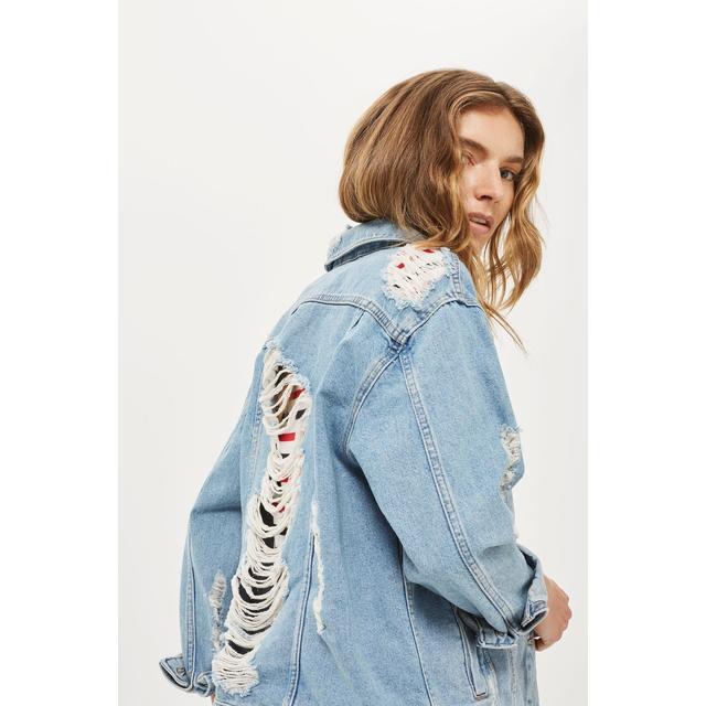 Extreme ripped sale denim jacket