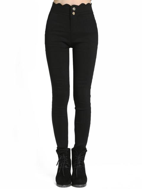 Pantaloni Con Vita A Smerlo Neri