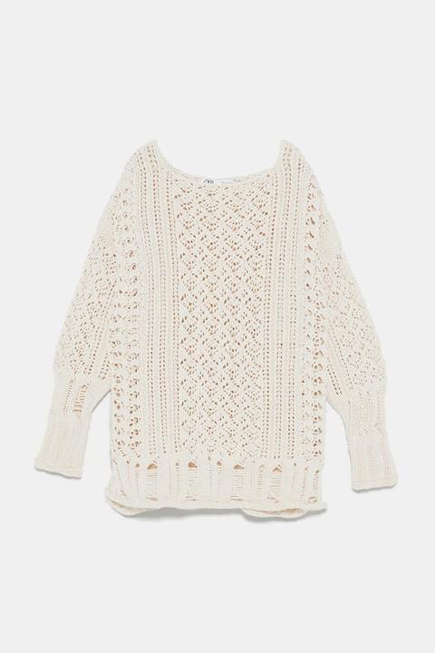 Oversize-pullover Mit Strukturmuster