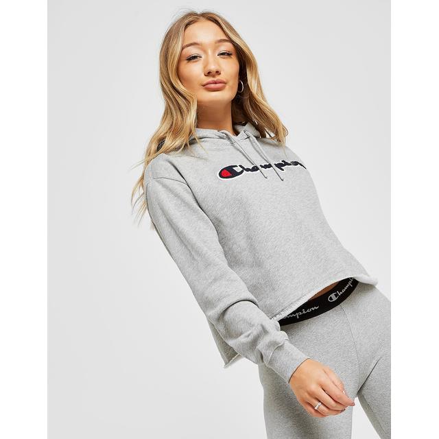 champion cropped grey hoodie
