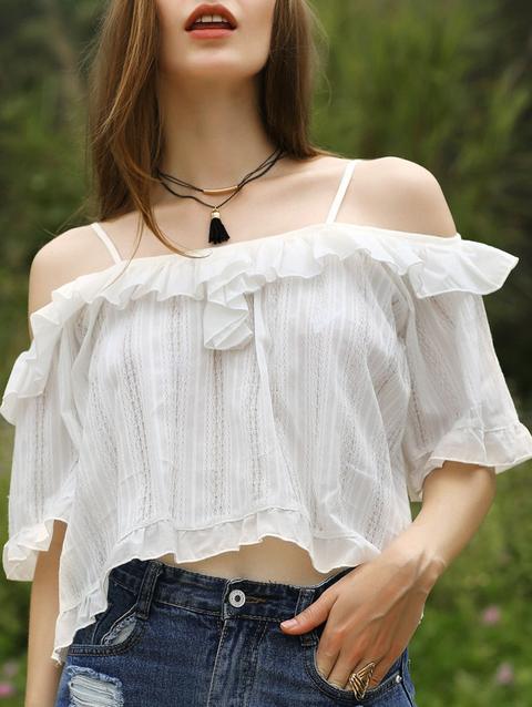 Lace Patchwork White Top