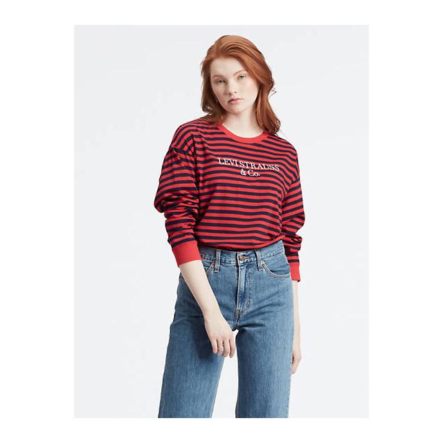 Long Sleeve Tee Rouge / Red Stripe 