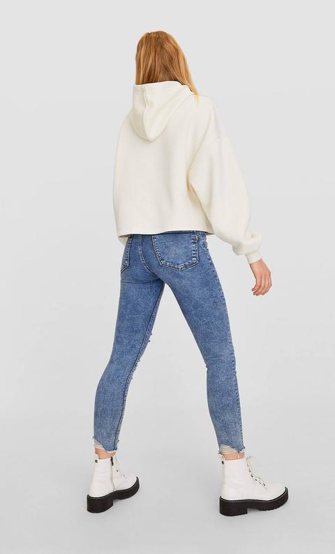 Jeans Skinny Tiro Alto
