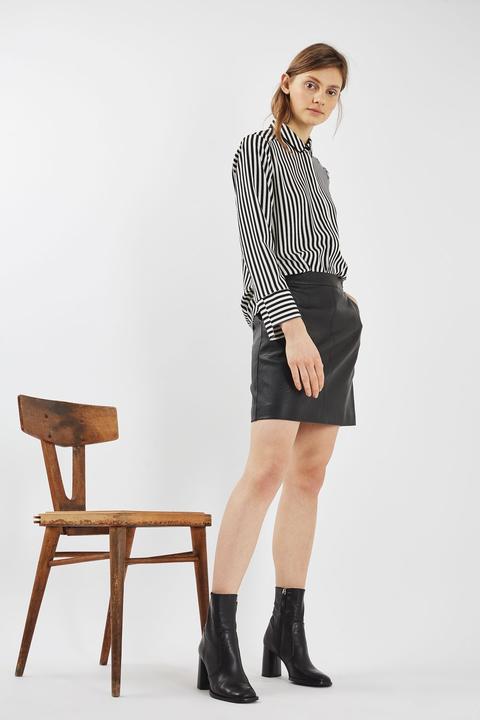 Pu Short Pencil Skirt