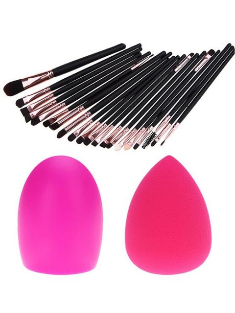 20 Pcs Eye Makeup Brushes + Makeup Sponge + Brush Egg