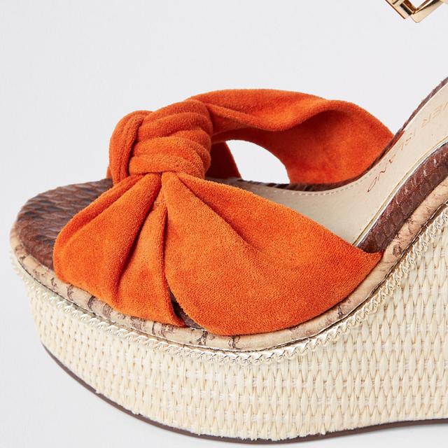 River island best sale orange wedges