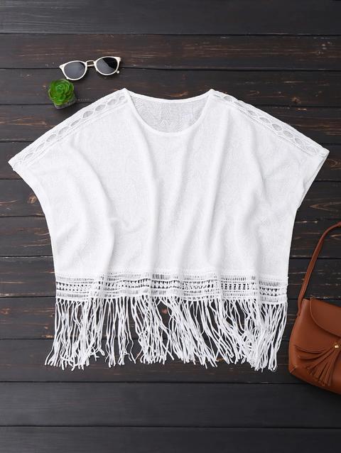 Oversized Fringed Top