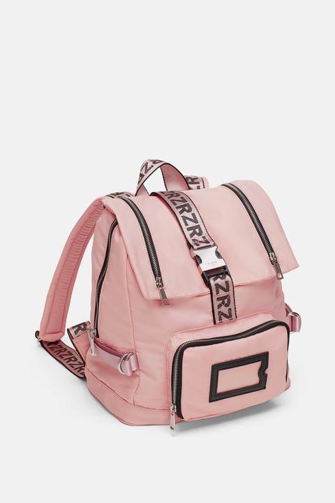 zara pink backpack