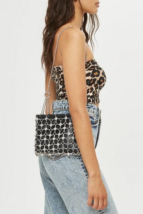 Womens Multi Chain Shoulder Bag - Silver, Silver