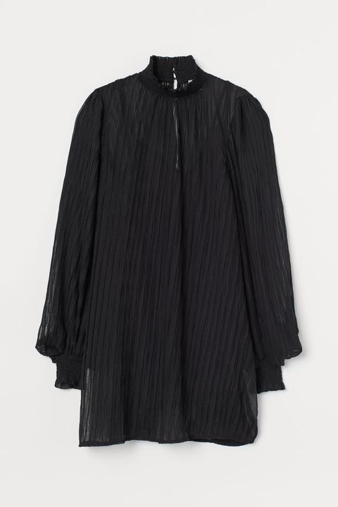 Pleated Dress - Black