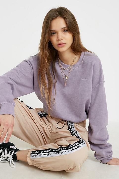 Iets Frans. Overdyed Bubble Hem Sweatshirt Purple S At Urban