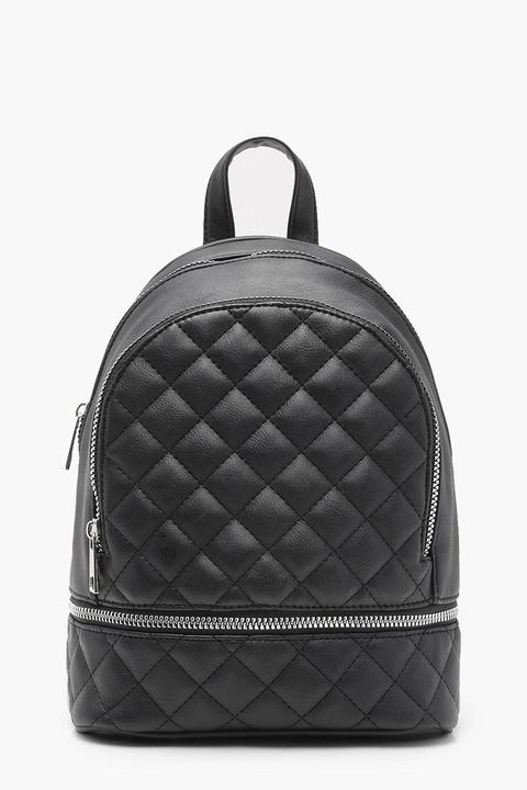 Gesteppter Rucksack Mit Umlaufendem Reißverschluss