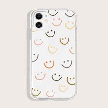 Funda De Celular Transparente Con Patrón De Sonrisa