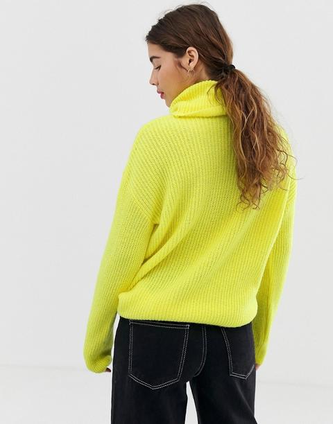 Neon yellow hot sale roll neck