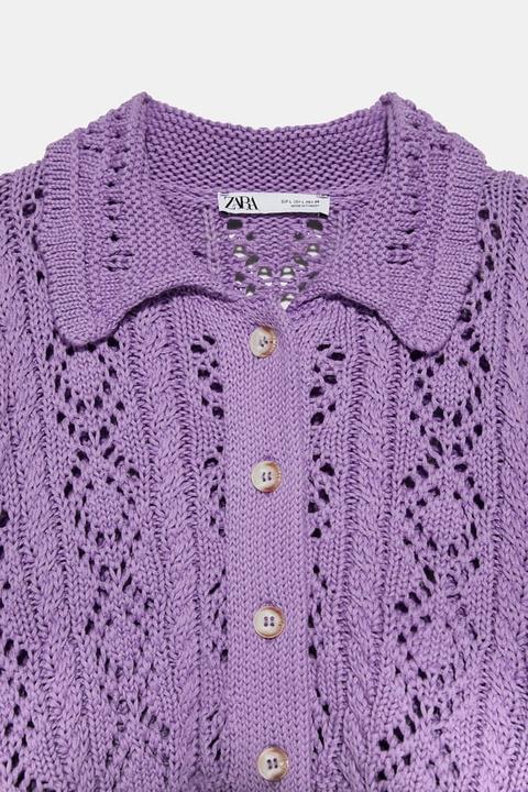 textured weave knit cardigan