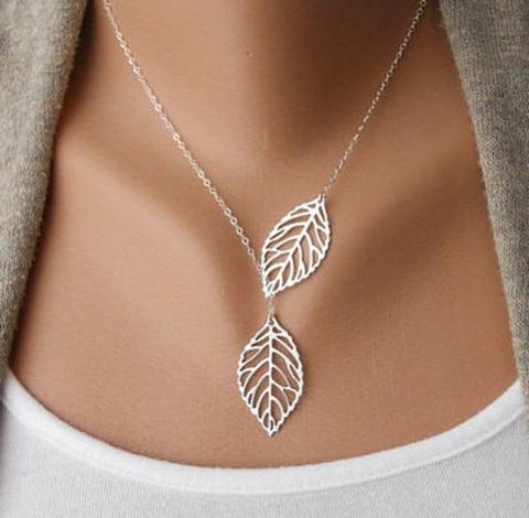 Collana Con Pendente Double Lascia Lega Di Modo D'argento