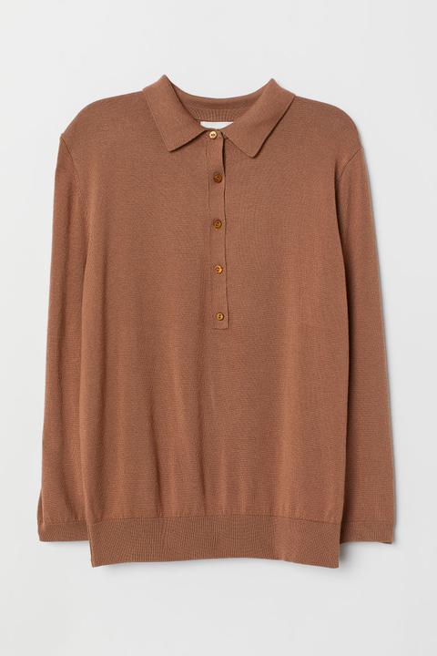 H & M - Pullover Con Colletto - Beige