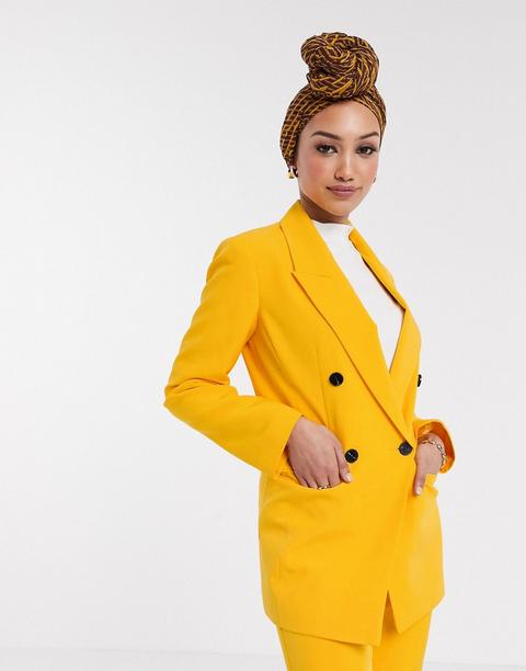 Asos Design - Pop - Blazer De Costume Cintré - Jaune