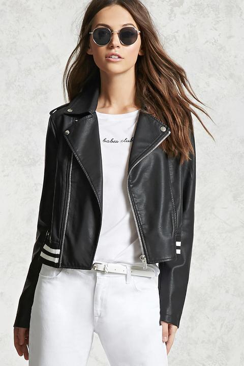 Faux Leather Moto Jacket