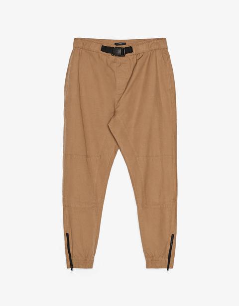 Pantalón Jogger Con Cremallera