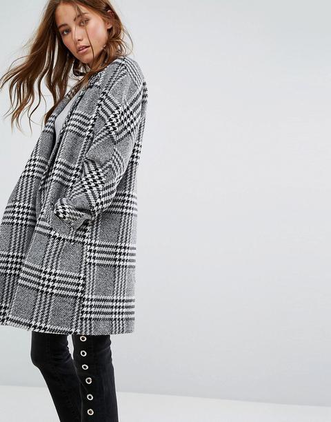 Pimkie - Cappotto A Quadri Oversize - Grigio