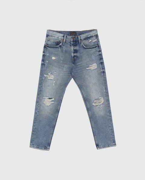 Denim Slim Vintage Strappi